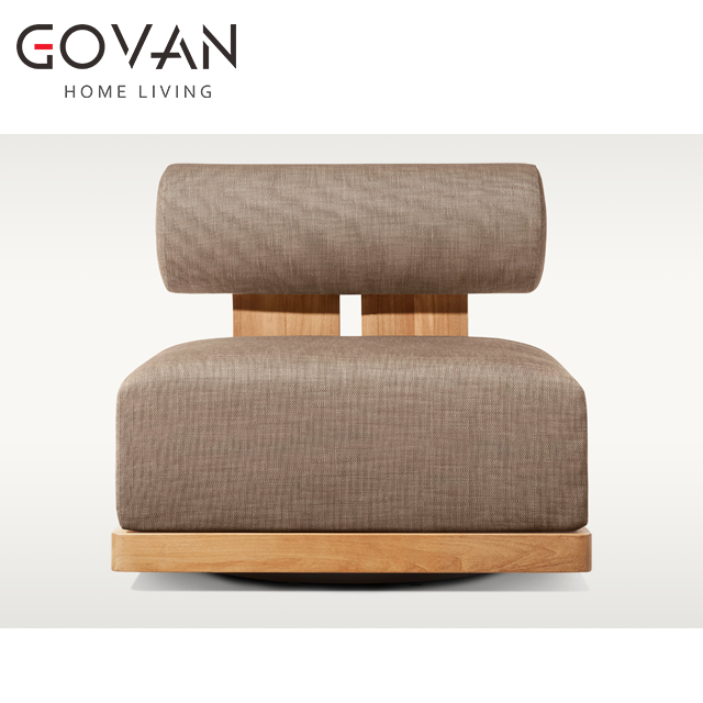 Vigo Teak Collection-Chair-Swivel Lounge Chair