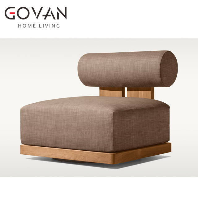 Vigo Teak Collection-Chair-Swivel Lounge Chair