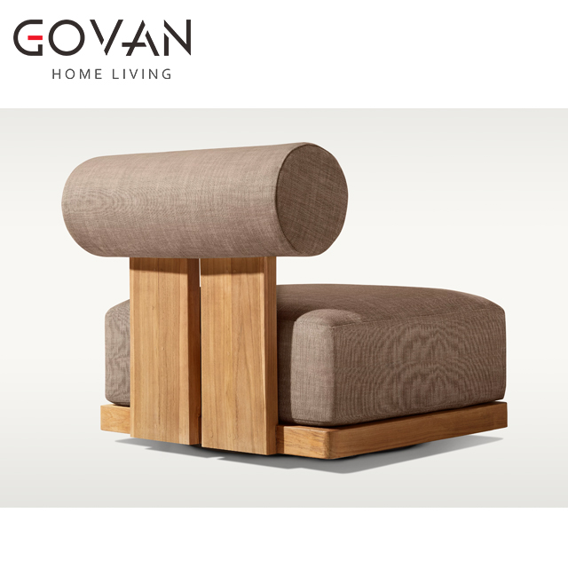 Vigo Teak Collection-Chair-Swivel Lounge Chair