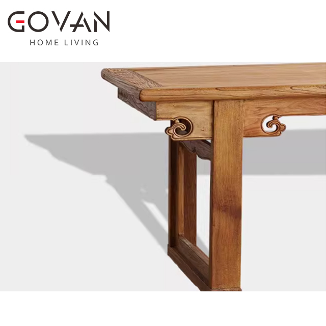 Wooden Furniture-Dining Table-Solid Wood Coffee Table With Old Door Panel