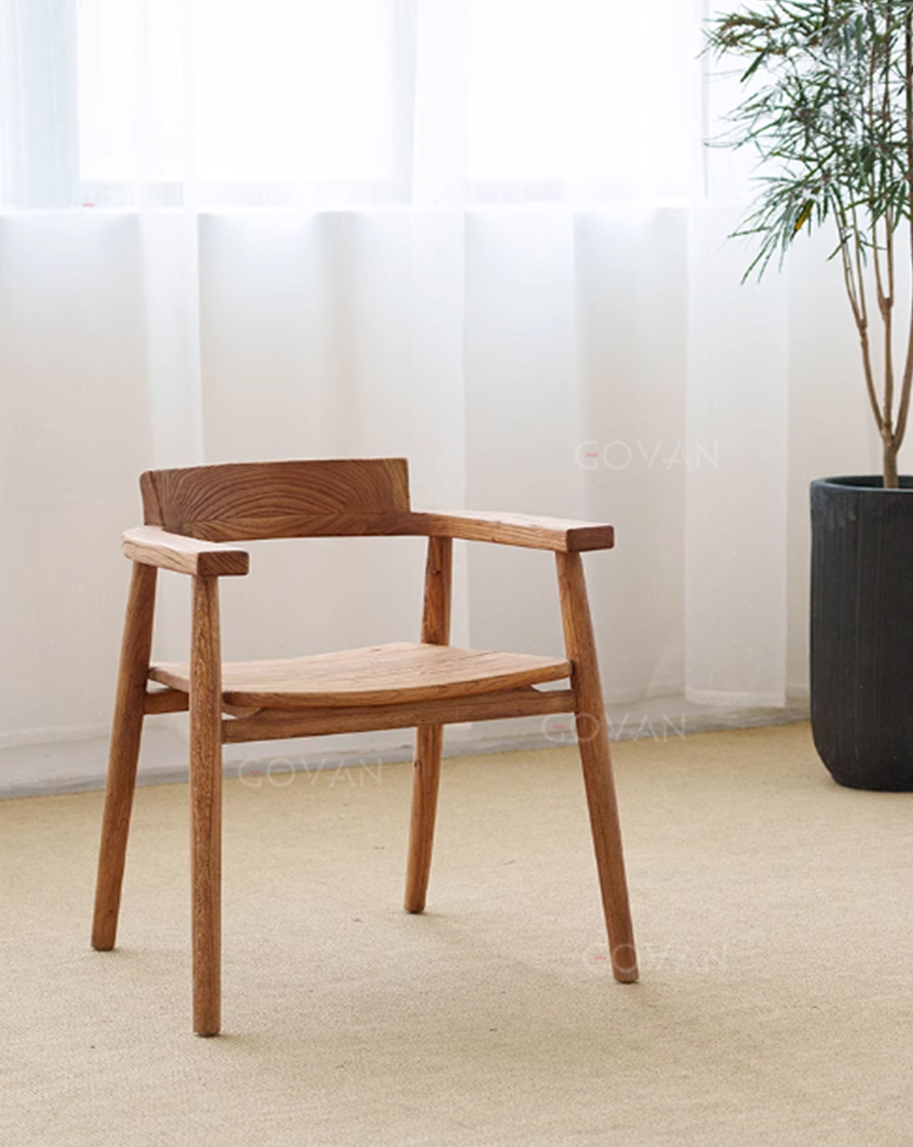 Wooden Furniture-Leisure Chair-Chinese Style Log Chair