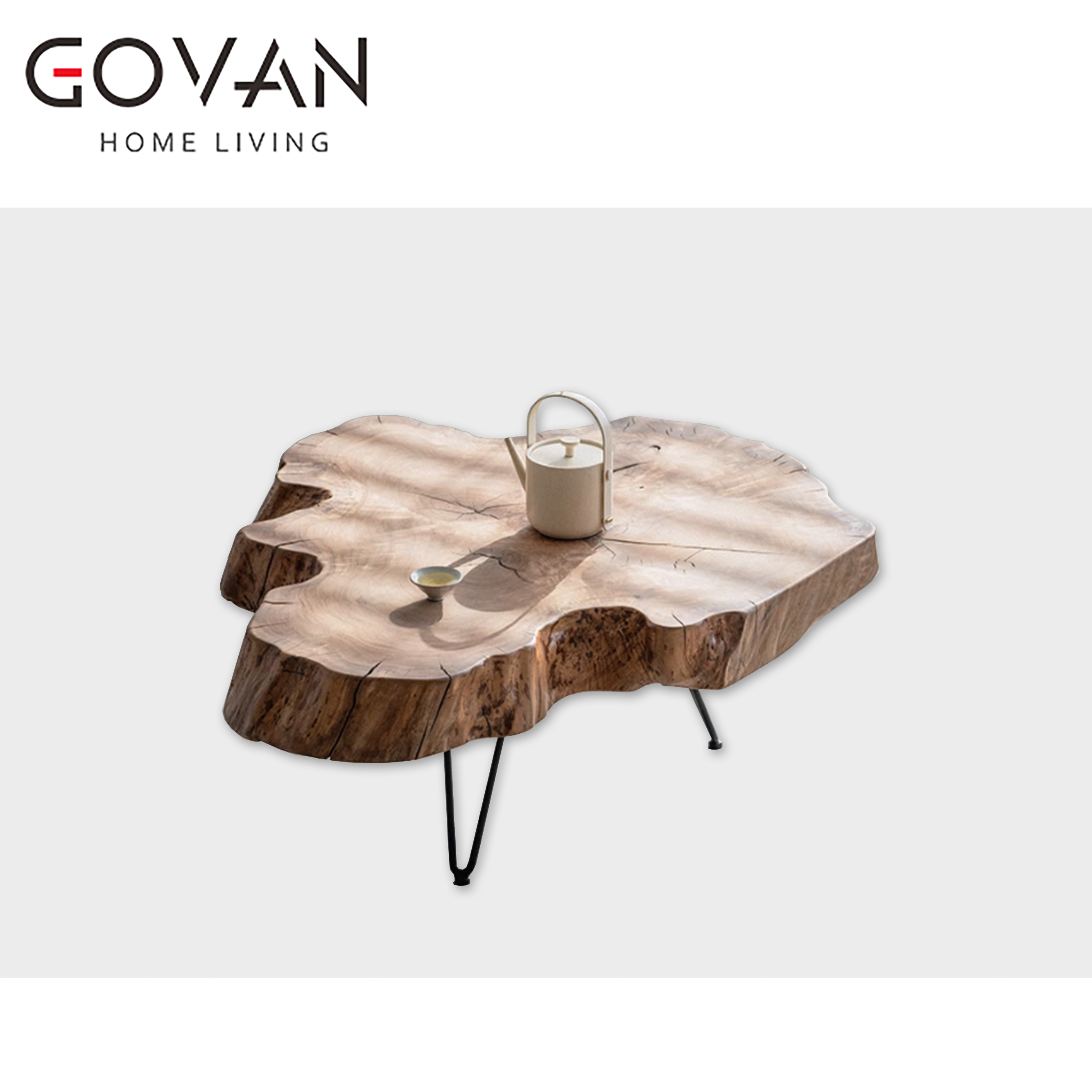 Wooden Furniture-Coffee Table-Low Table With Irregularnatural Sides