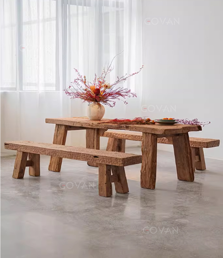 Wooden Furniture-Dining-Table-Antique wood negotiate tea table