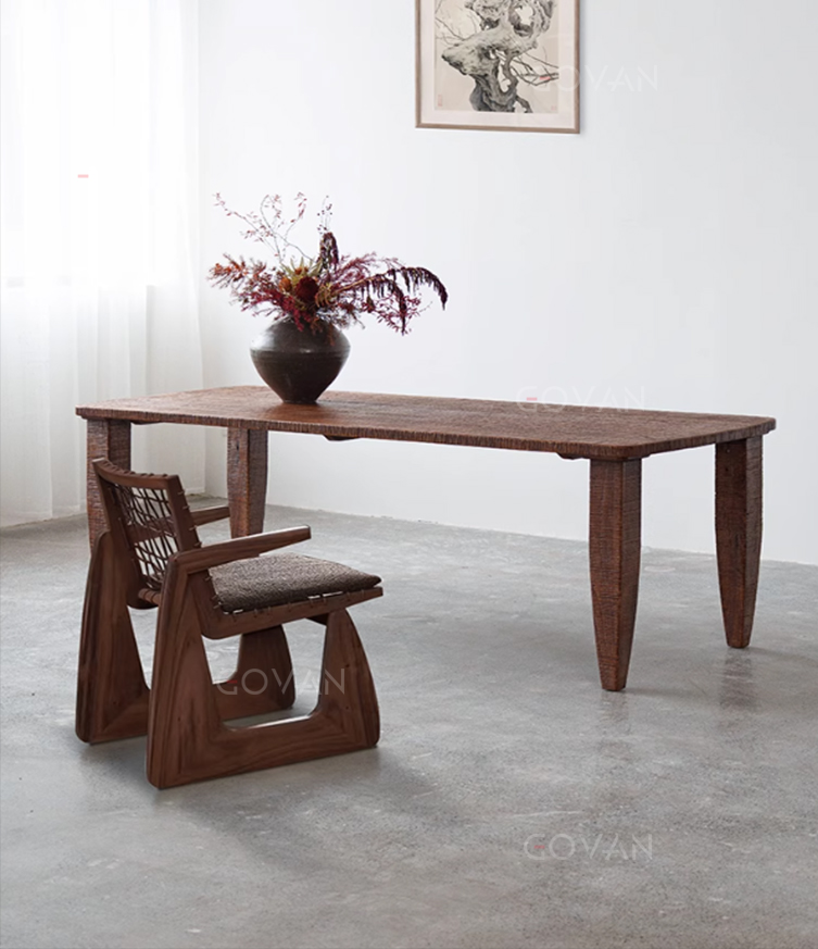 Wooden Furniture-Dining-Table-Ancient surprise quiet wind solid wood desk