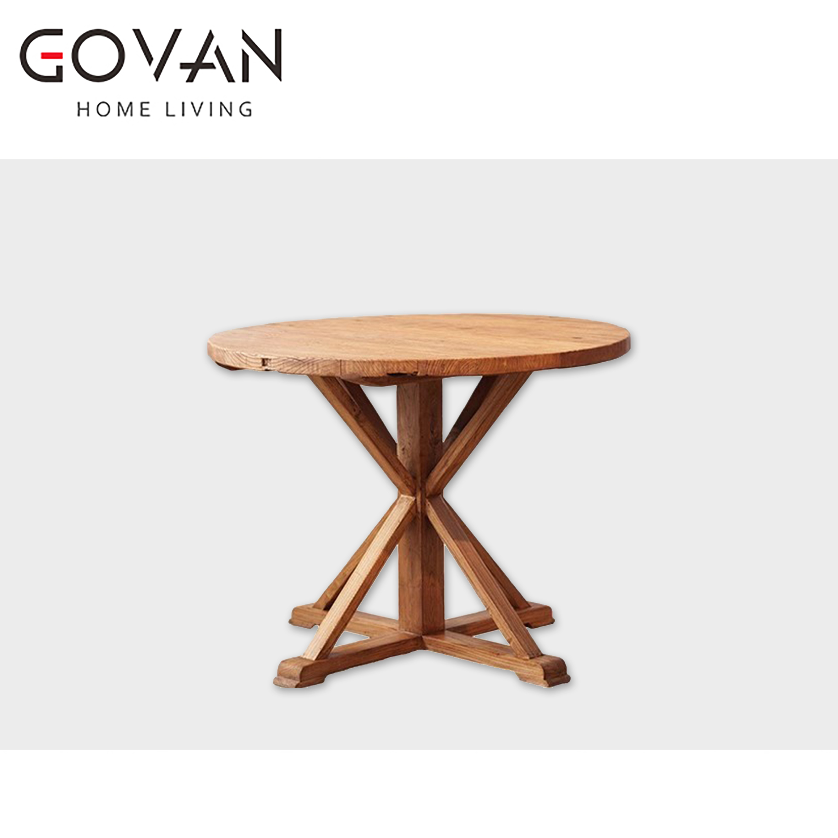 Wooden Furniture-Dining-Table-Surprise silent wind solid wood small round table