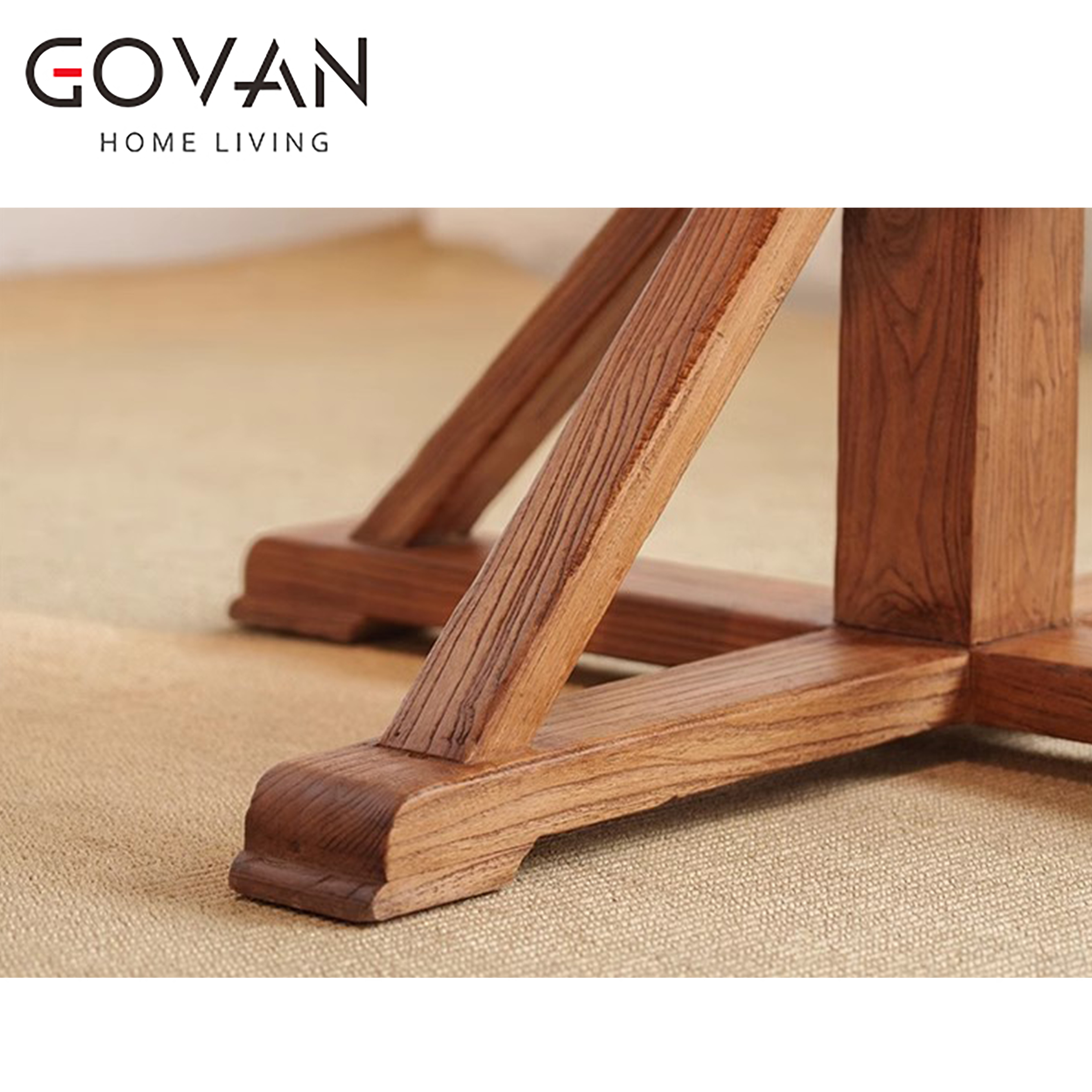 Wooden Furniture-Dining-Table-Surprise silent wind solid wood small round table
