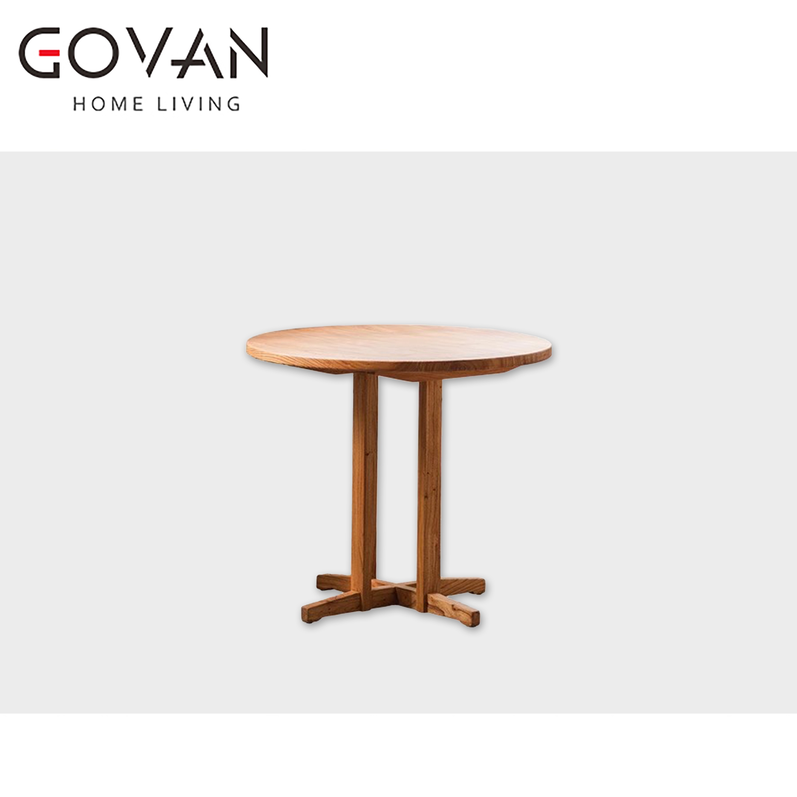 Wooden Furniture-Dining-Table-Small round table of solid wood