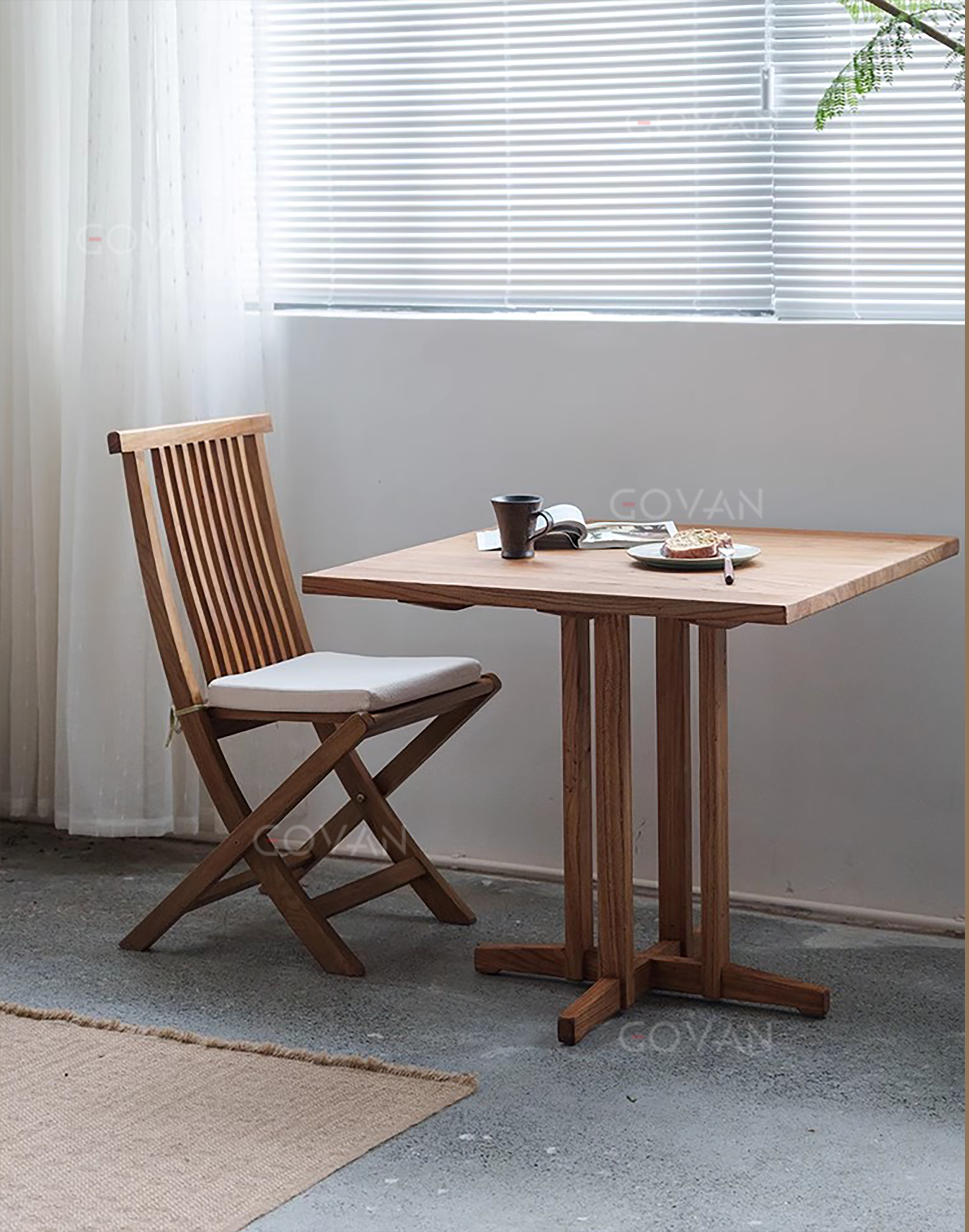 Wooden Furniture-Dining-Table-Surprise quiet wind solid wood small square table