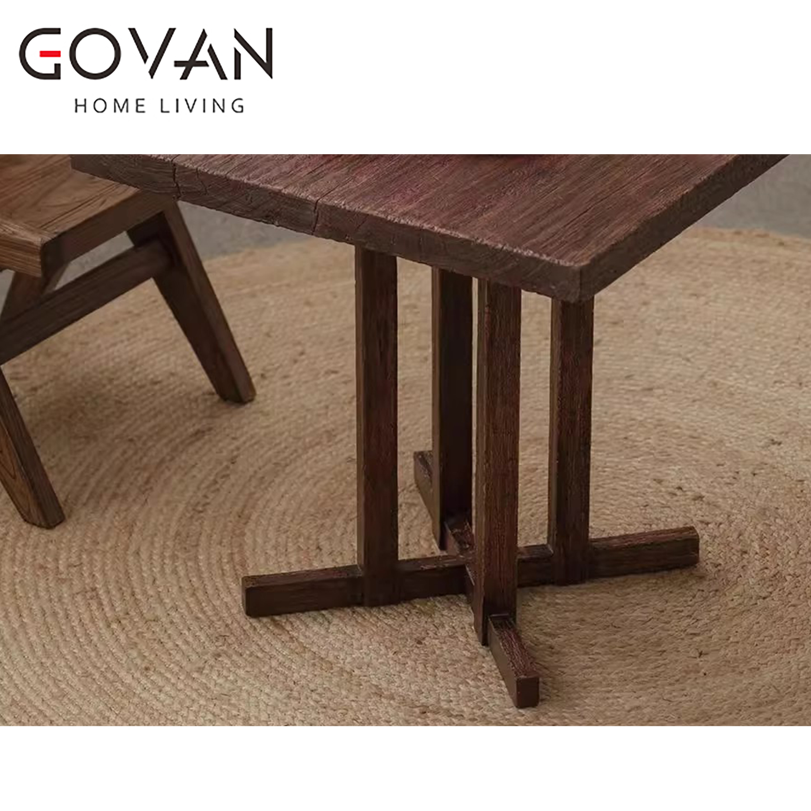 Wooden Furniture-Dining-Table-Square Antique Wood Coffee Table