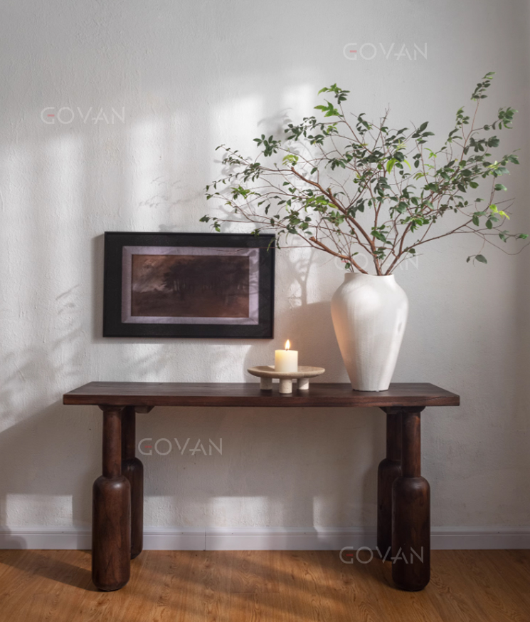 Wooden Furniture-Dining-Table-New Chinese solid wood shelving table