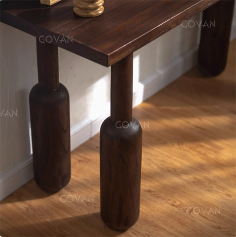 Wooden Furniture-Dining-Table-New Chinese solid wood shelving table