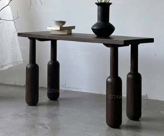 Wooden Furniture-Dining-Table-New Chinese solid wood shelving table