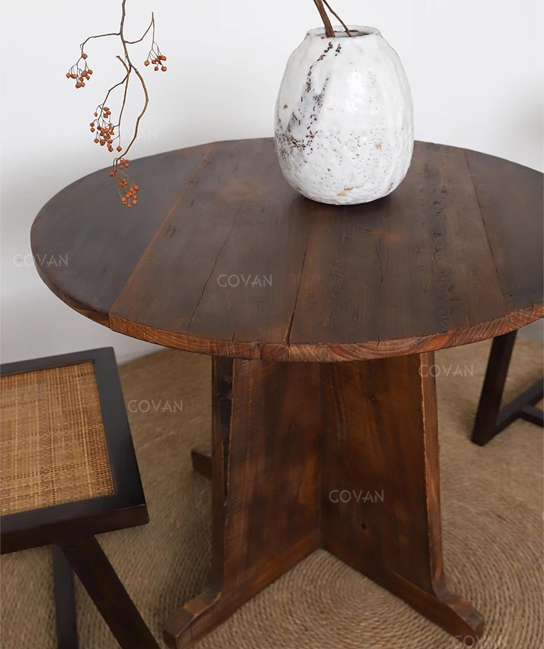 Wooden Furniture-Dining-Table-Small antique wooden table
