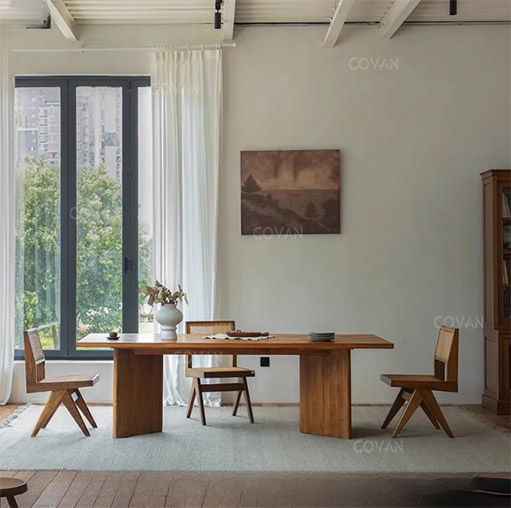 Wooden Furniture-Dining-Table-Ancient solid wood meeting table
