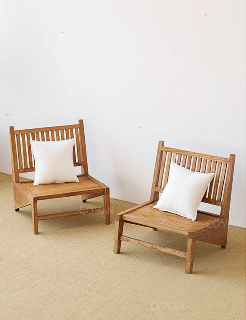Wooden Furniture-Chair-Vintage solid wood lounge chair