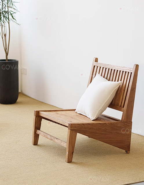 Wooden Furniture-Chair-Vintage solid wood lounge chair
