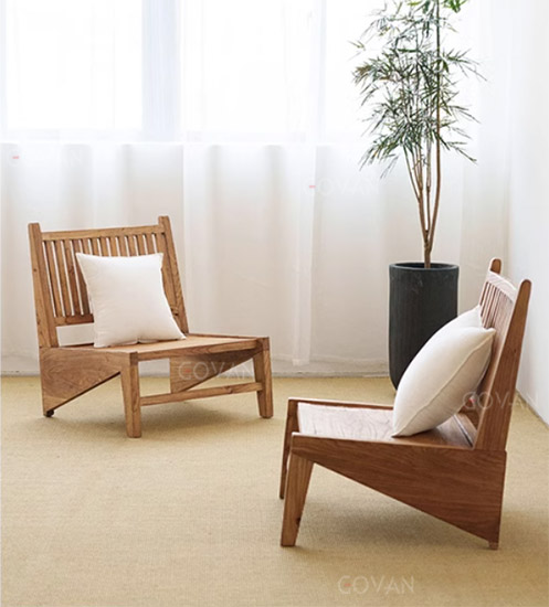 Wooden Furniture-Chair-Vintage solid wood lounge chair