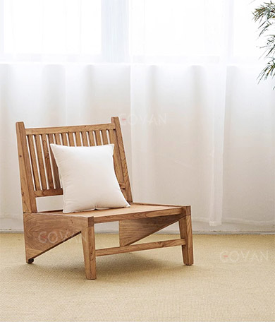 Wooden Furniture-Chair-Vintage solid wood lounge chair