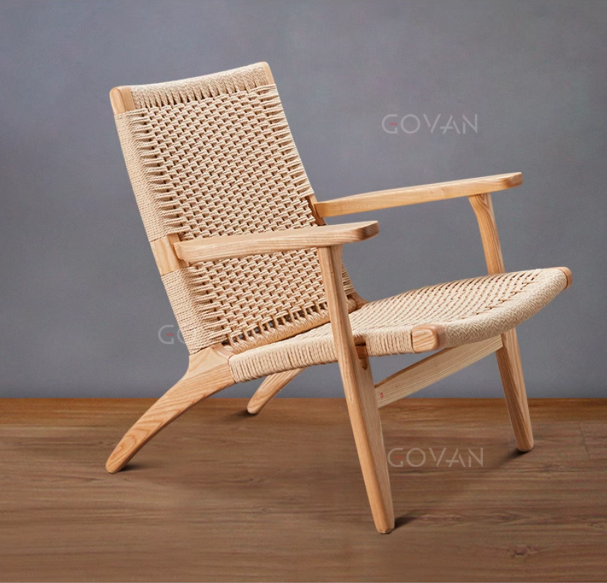 Wooden Furniture-Chair-Nordic lazy solid wood recliner