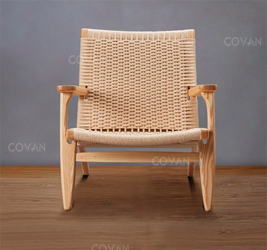 Wooden Furniture-Chair-Nordic lazy solid wood recliner