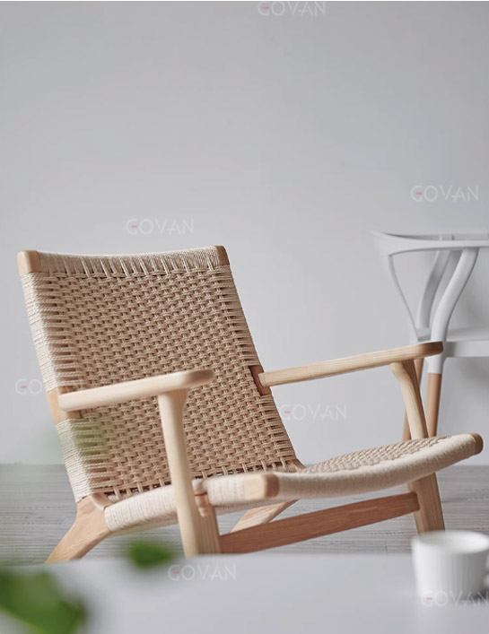 Wooden Furniture-Chair-Nordic lazy solid wood recliner