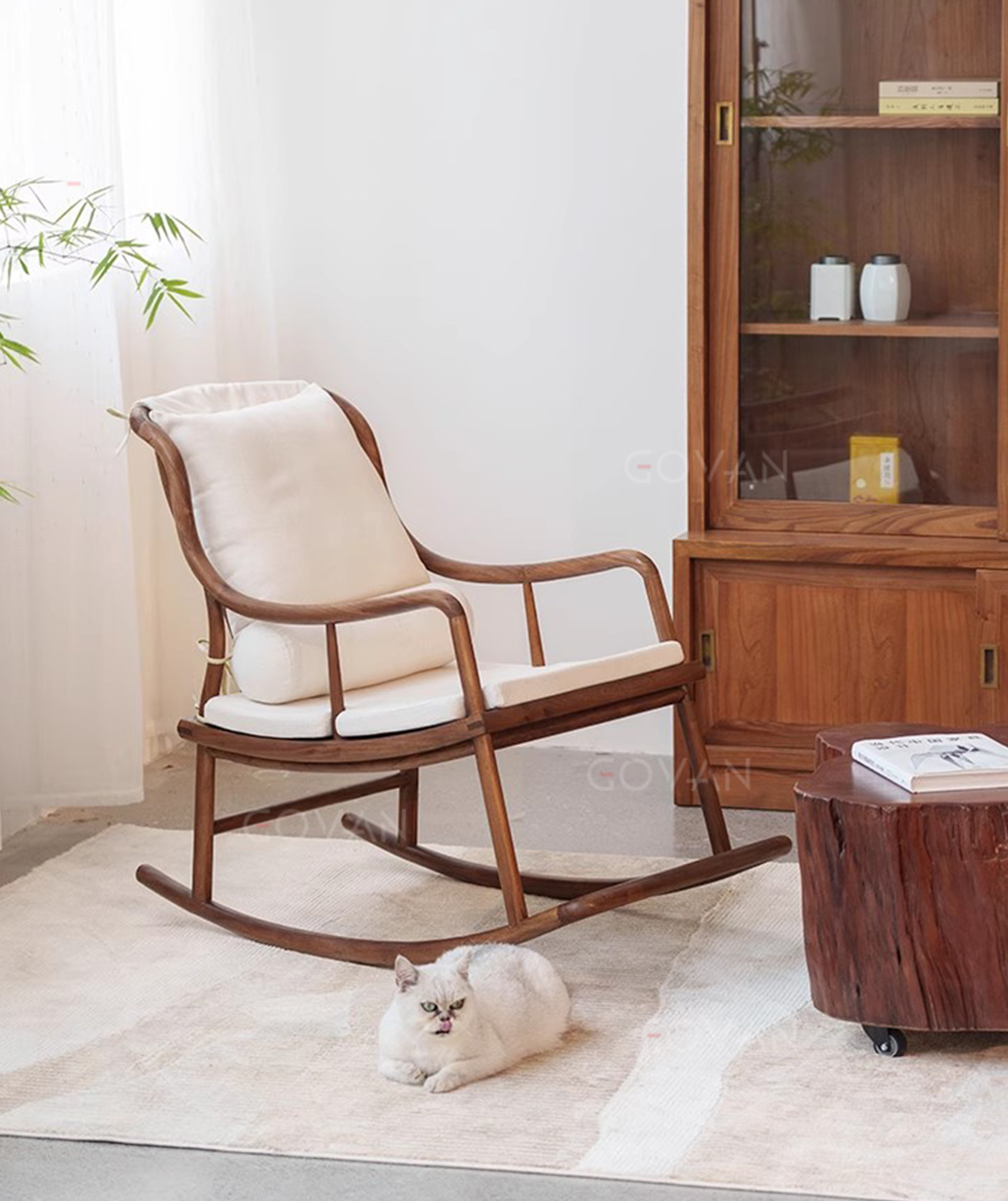 Wooden Furniture-Chair-Rocking chair in solid wood
