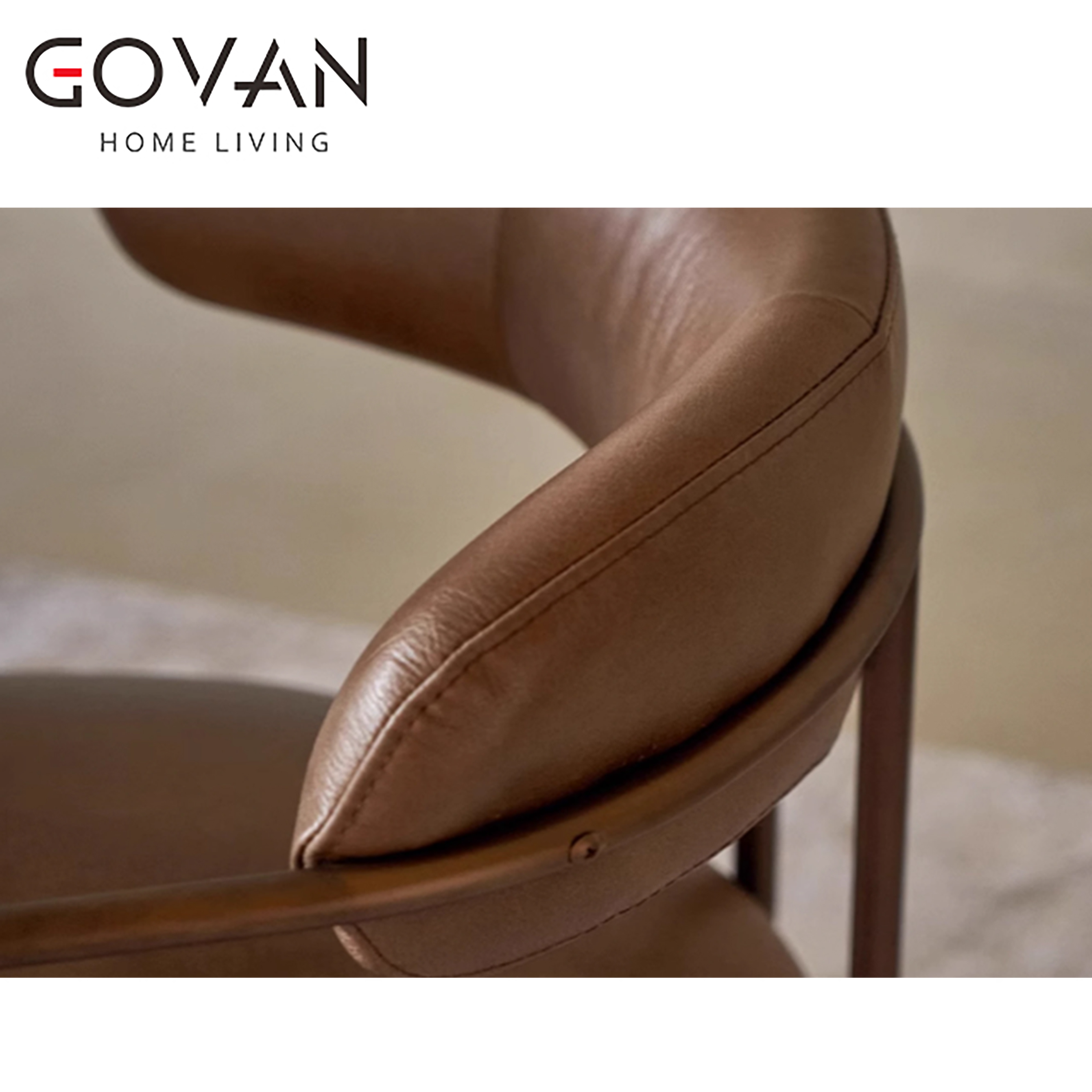 Wooden Furniture-Chair-Sparkle vintage leather dining chair