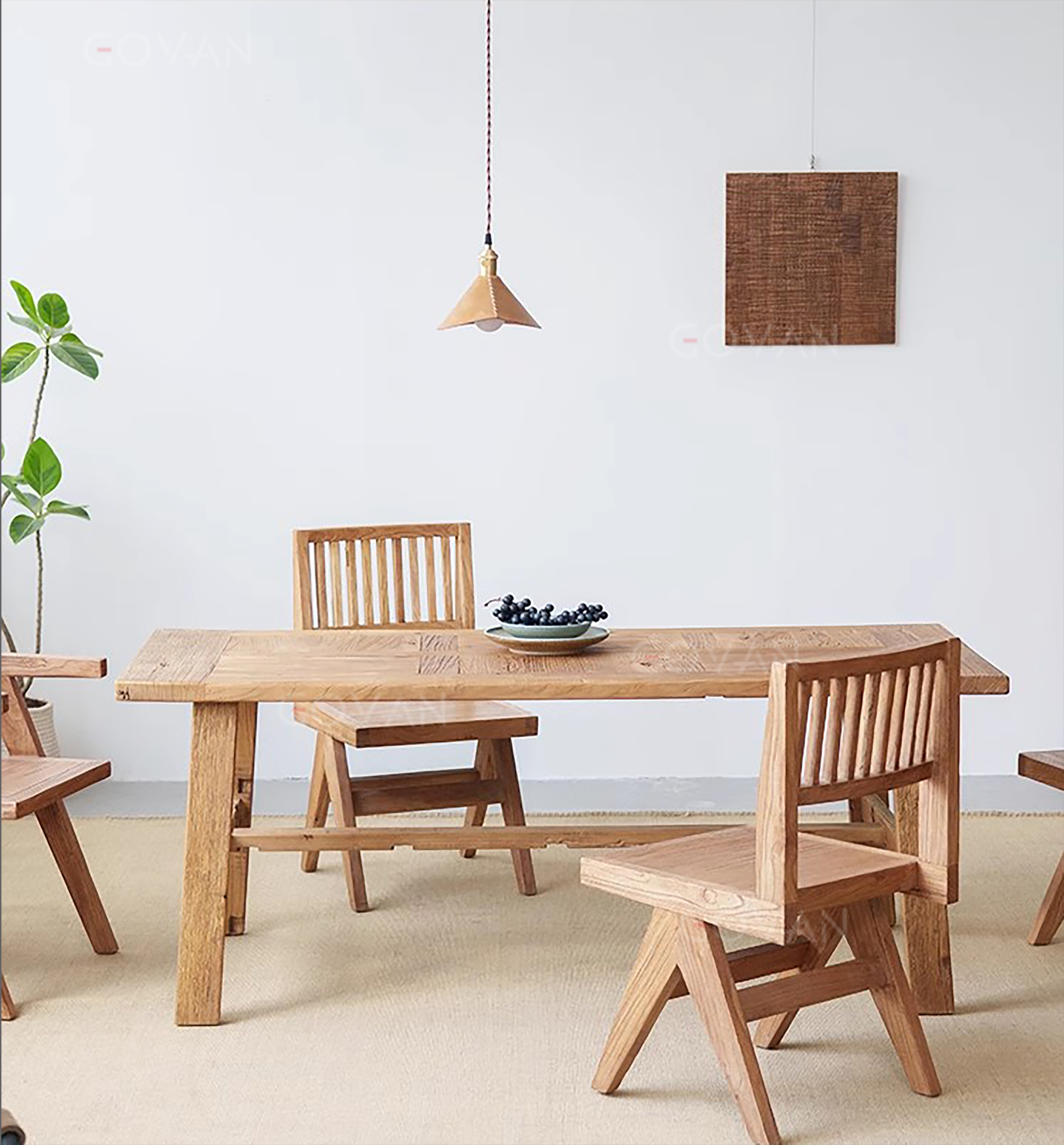 Wooden Furniture-Chair-Surprise quiet wind solid wood dining chair