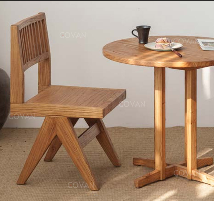Wooden Furniture-Chair-Surprise quiet wind solid wood dining chair