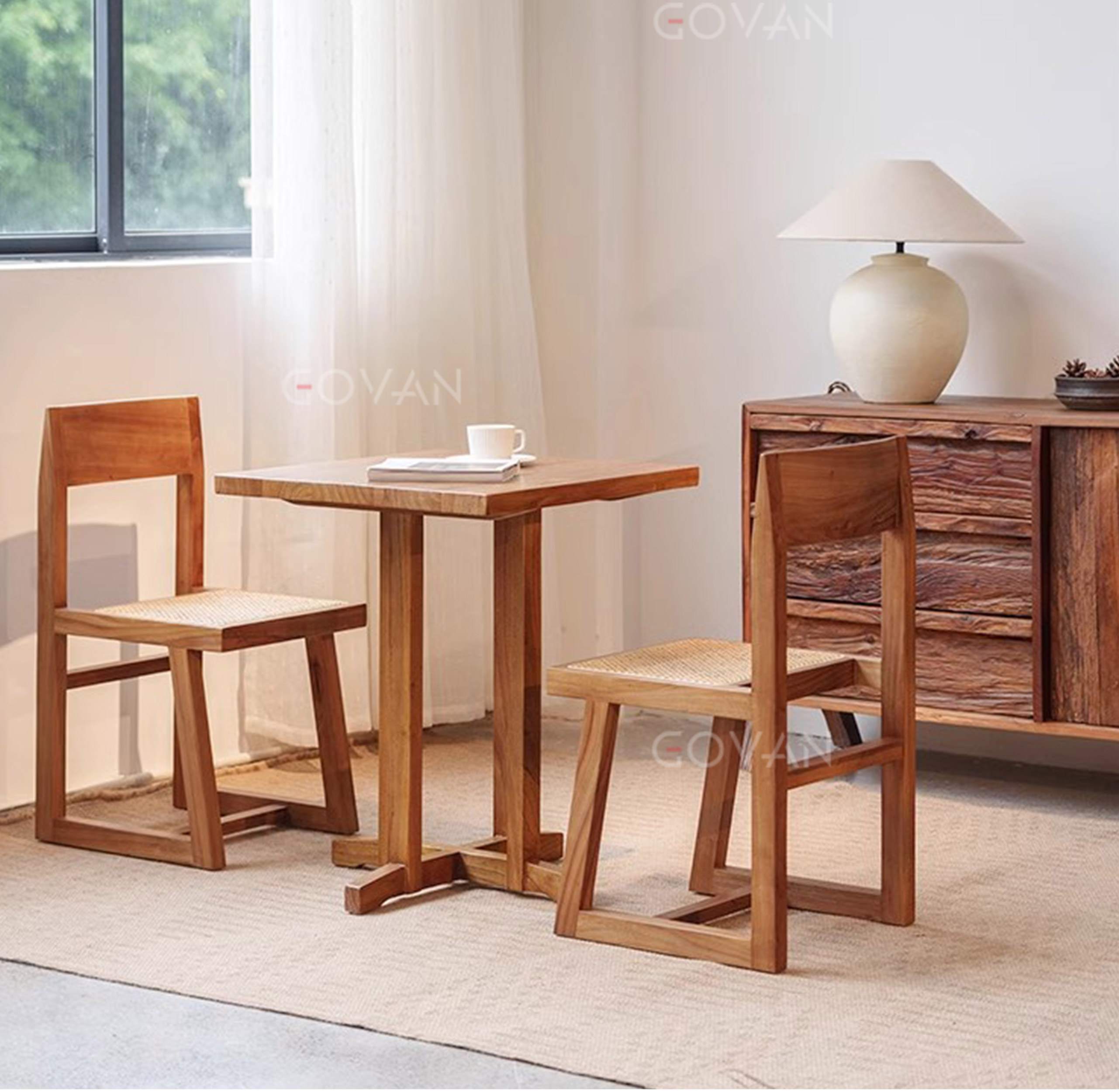 Wooden Furniture-Chair-American retro bar solid wooden stool
