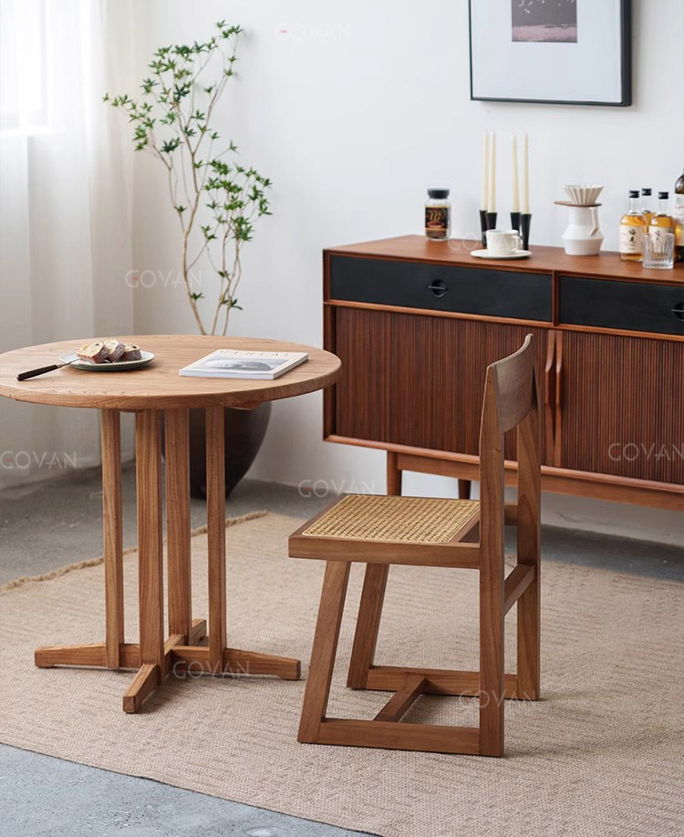 Wooden Furniture-Chair-American retro bar solid wooden stool