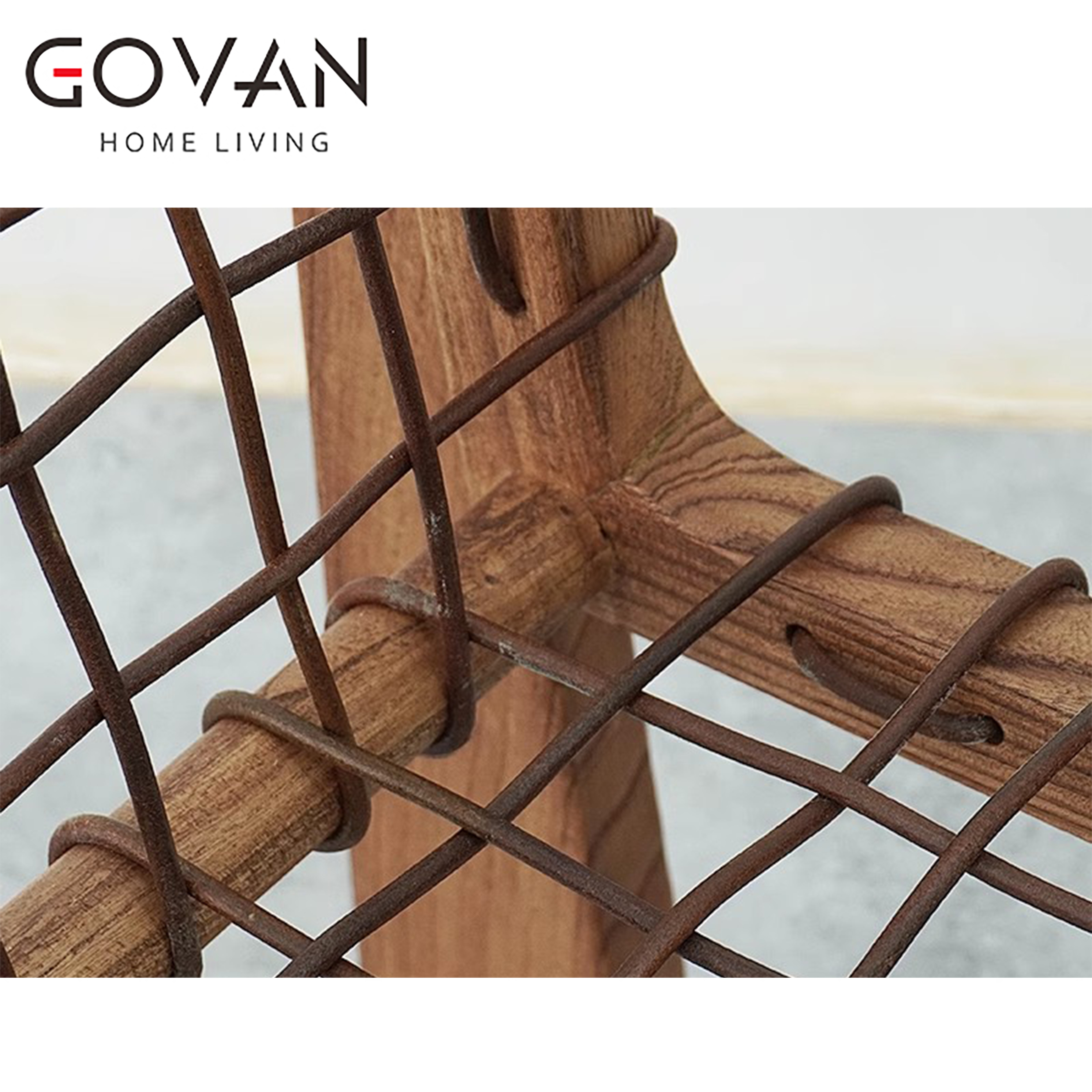 Wooden Furniture-Chair-Vintage log lounge chair