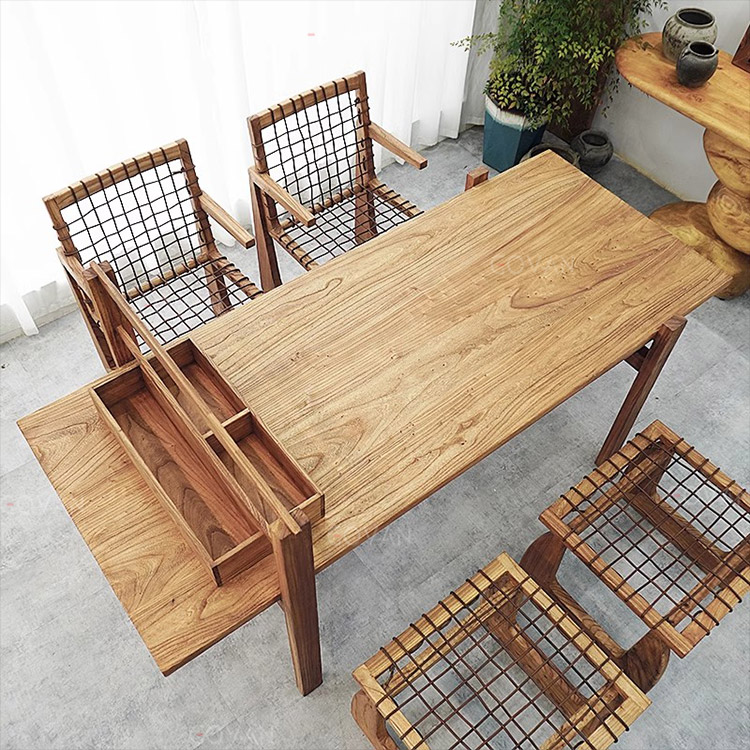 Wooden Furniture-Chair-Vintage log lounge chair