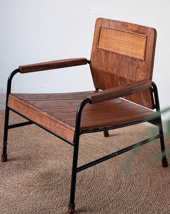 Wooden Furniture-Chair-Surprise silent wind iron retro sofa chair