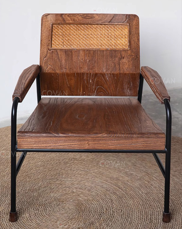 Wooden Furniture-Chair-Surprise silent wind iron retro sofa chair