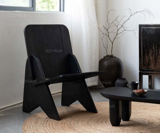 Wooden Furniture-Chair-Nordic light luxury solid wood leisure chair