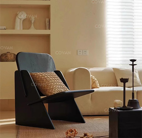 Wooden Furniture-Chair-Nordic light luxury solid wood leisure chair