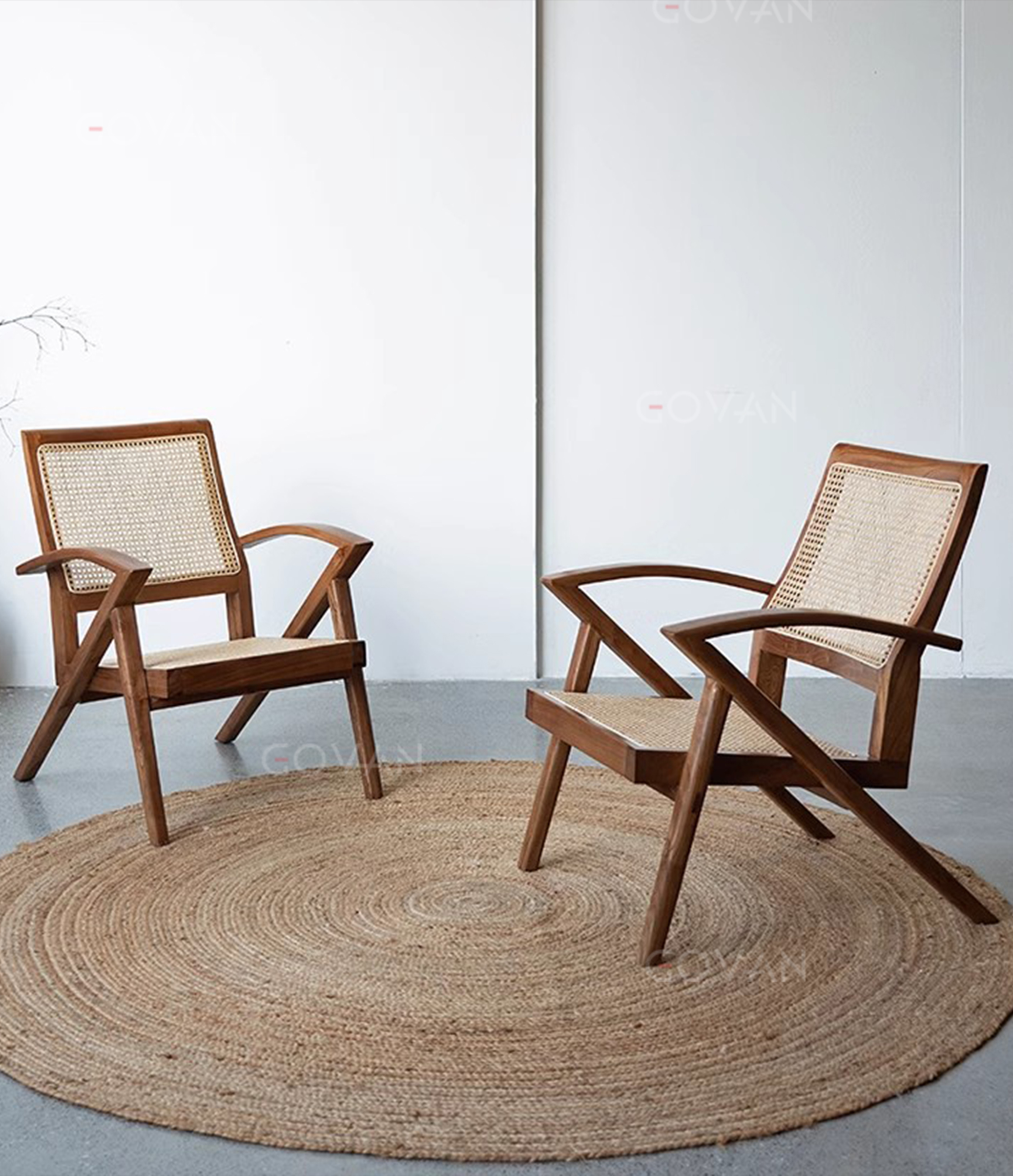 Wooden Furniture-Chair-Rattan Lounge Chair