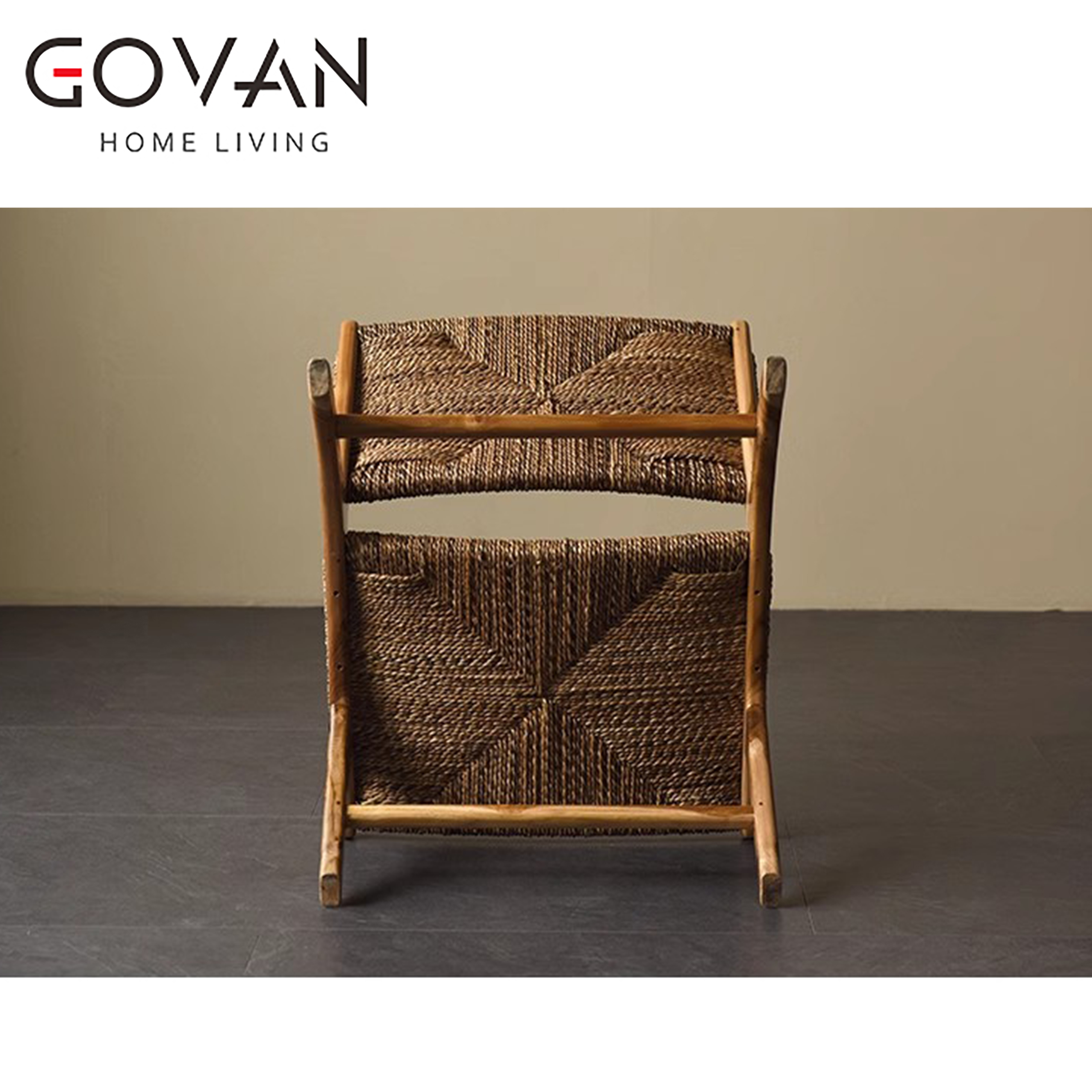 Wooden Furniture-Chair-Solid Wood Natural Rattan Single Sofa Chair