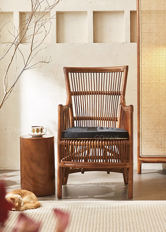 Wooden Furniture-Chair-Nordic Rattan Leisure Chair