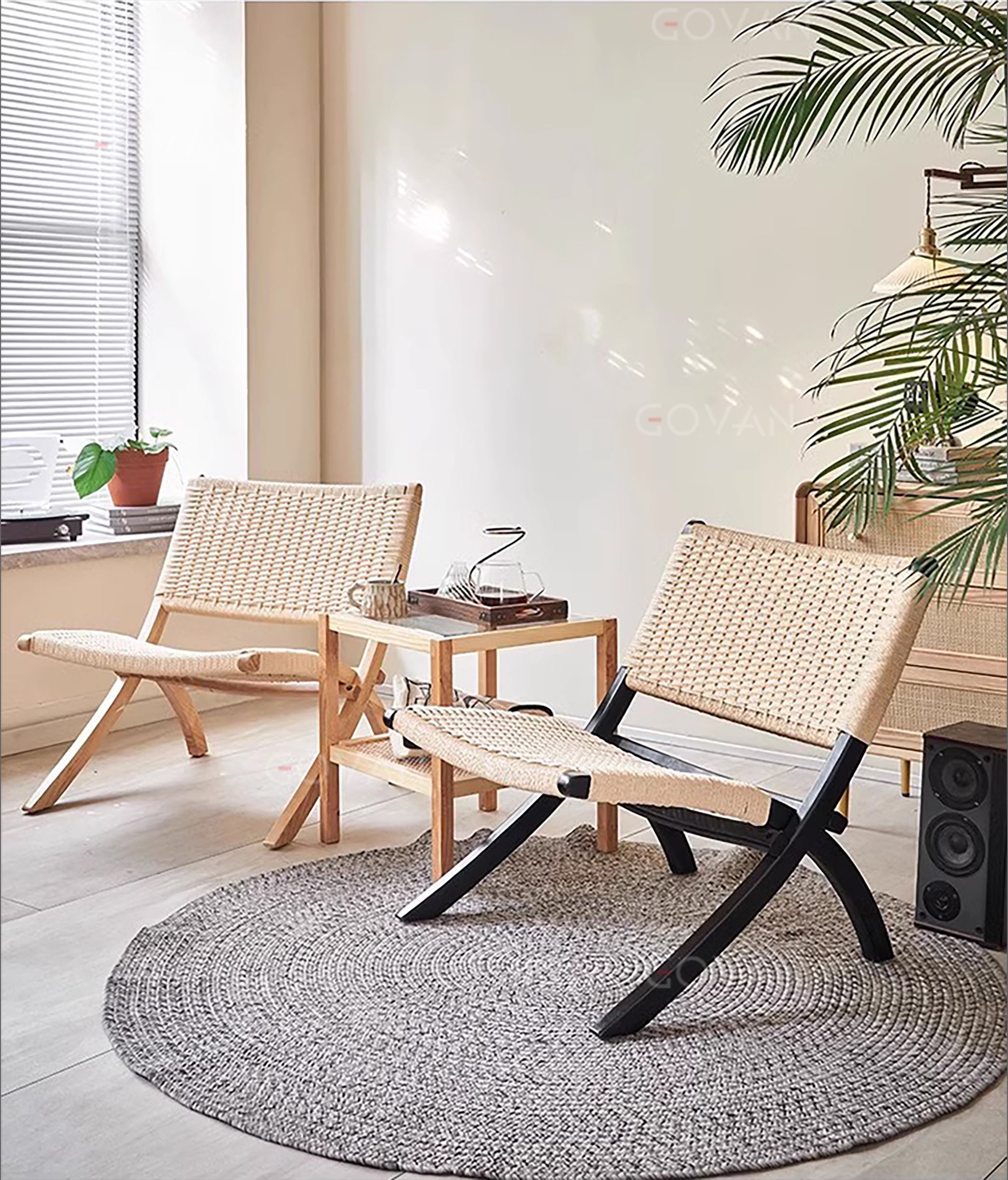 Wooden Furniture-Chair-Japanese Rattan Folding Chair