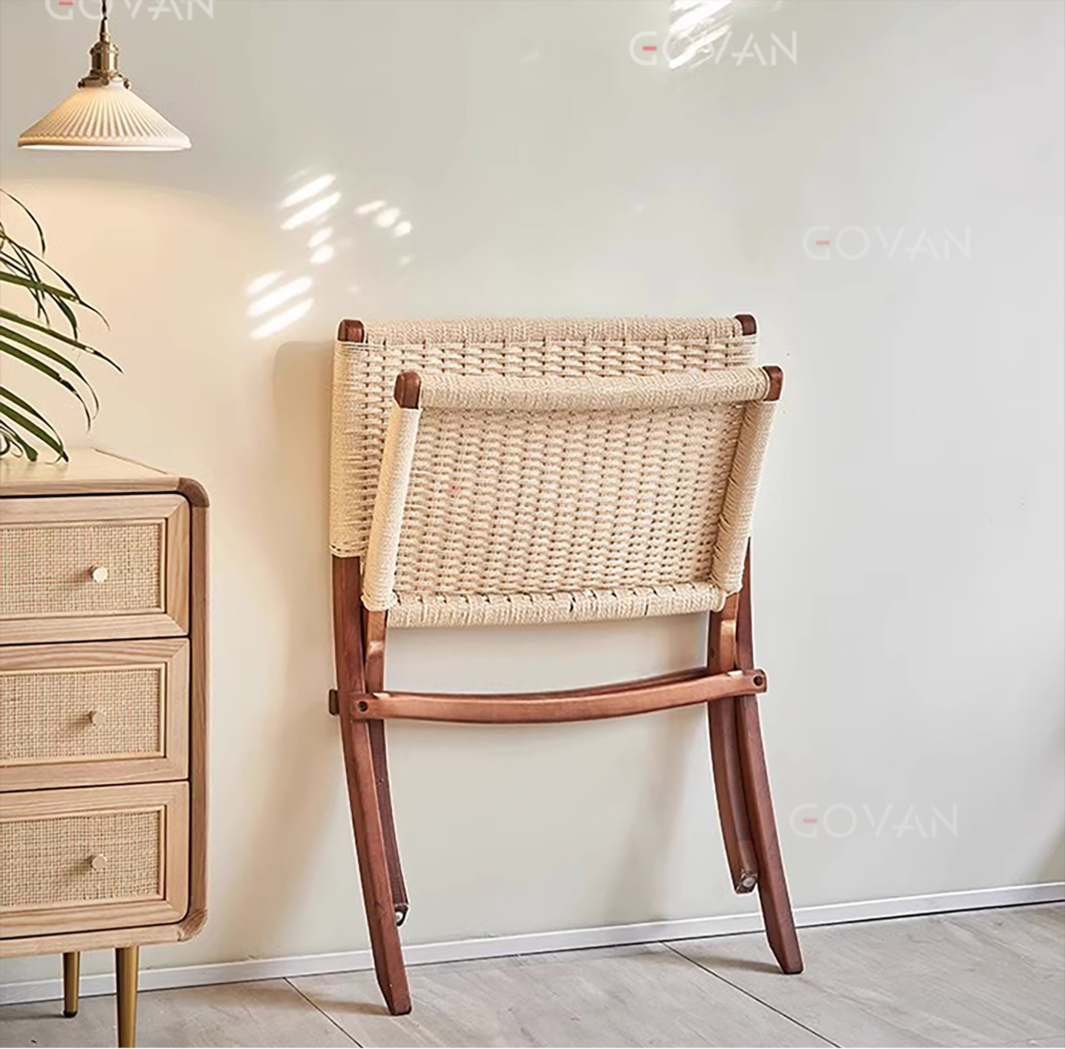 Wooden Furniture-Chair-Japanese Rattan Folding Chair