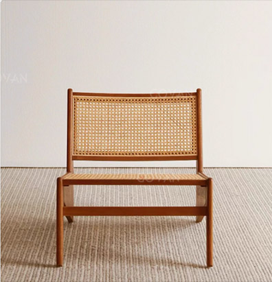 Wooden Furniture-Chair-Retro Solid Wood Rattan Chair