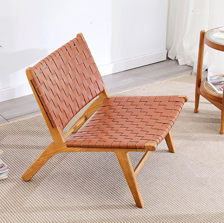 Wooden Furniture-Chair-Nordic Solid Wood Rattan Chair