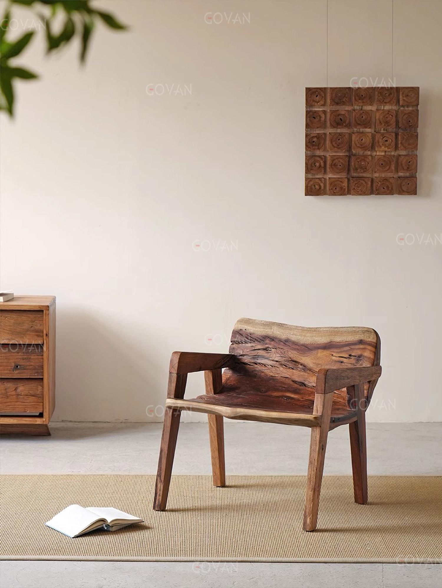 Wooden Furniture-Chair-Weathered Wood Tree Chair