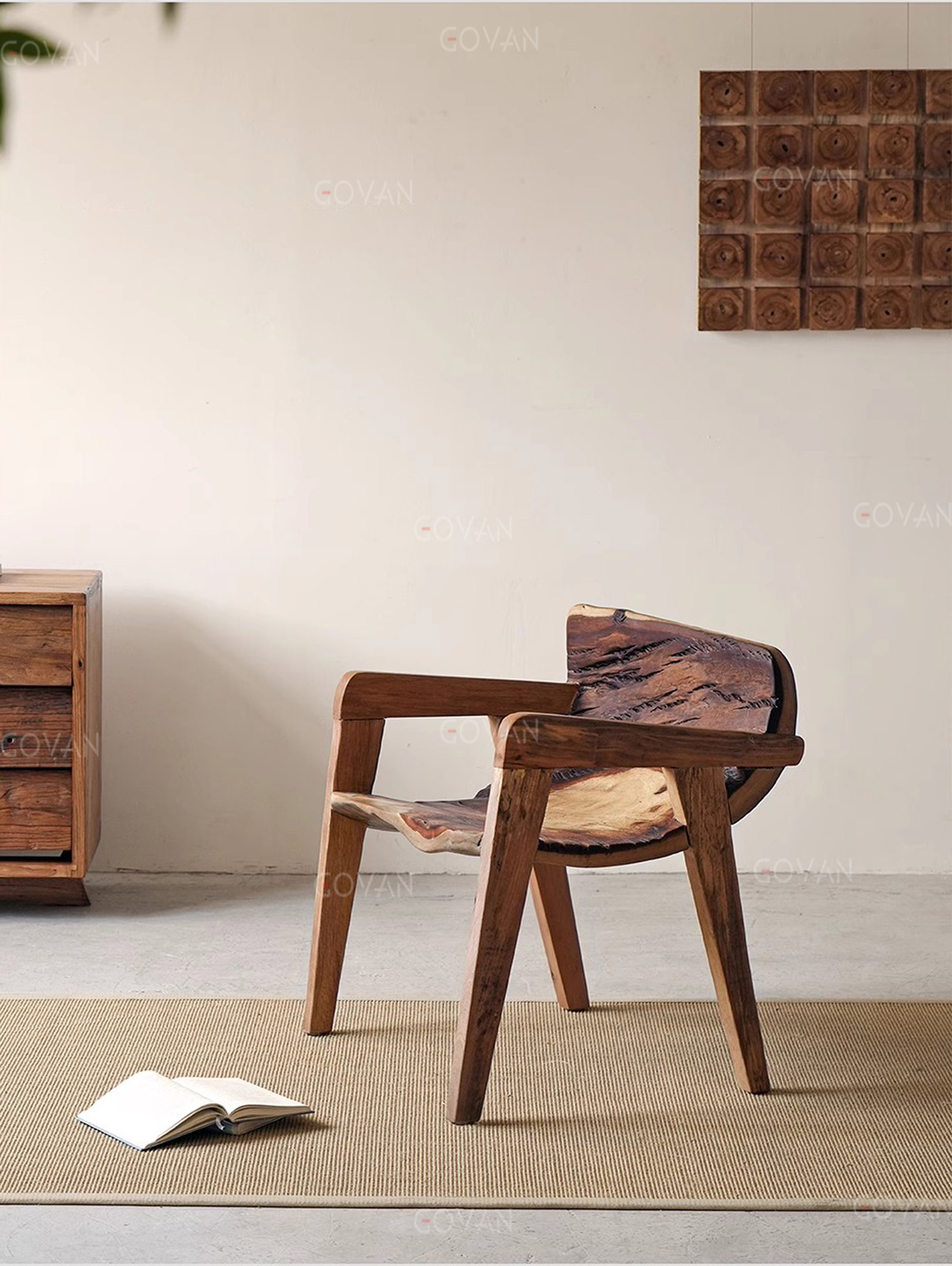 Wooden Furniture-Chair-Weathered Wood Tree Chair