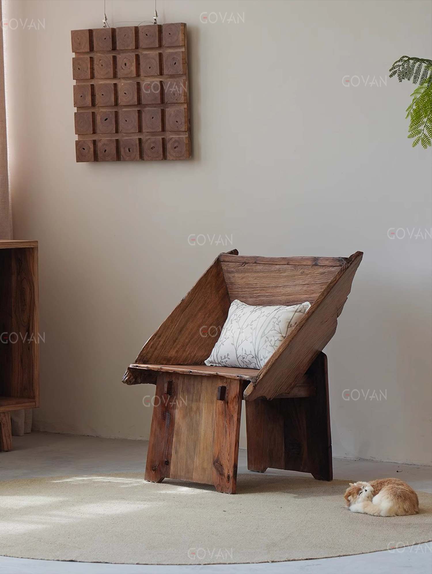 Wooden Furniture-Chair-Solid Wood Chair For Valley Wind Car