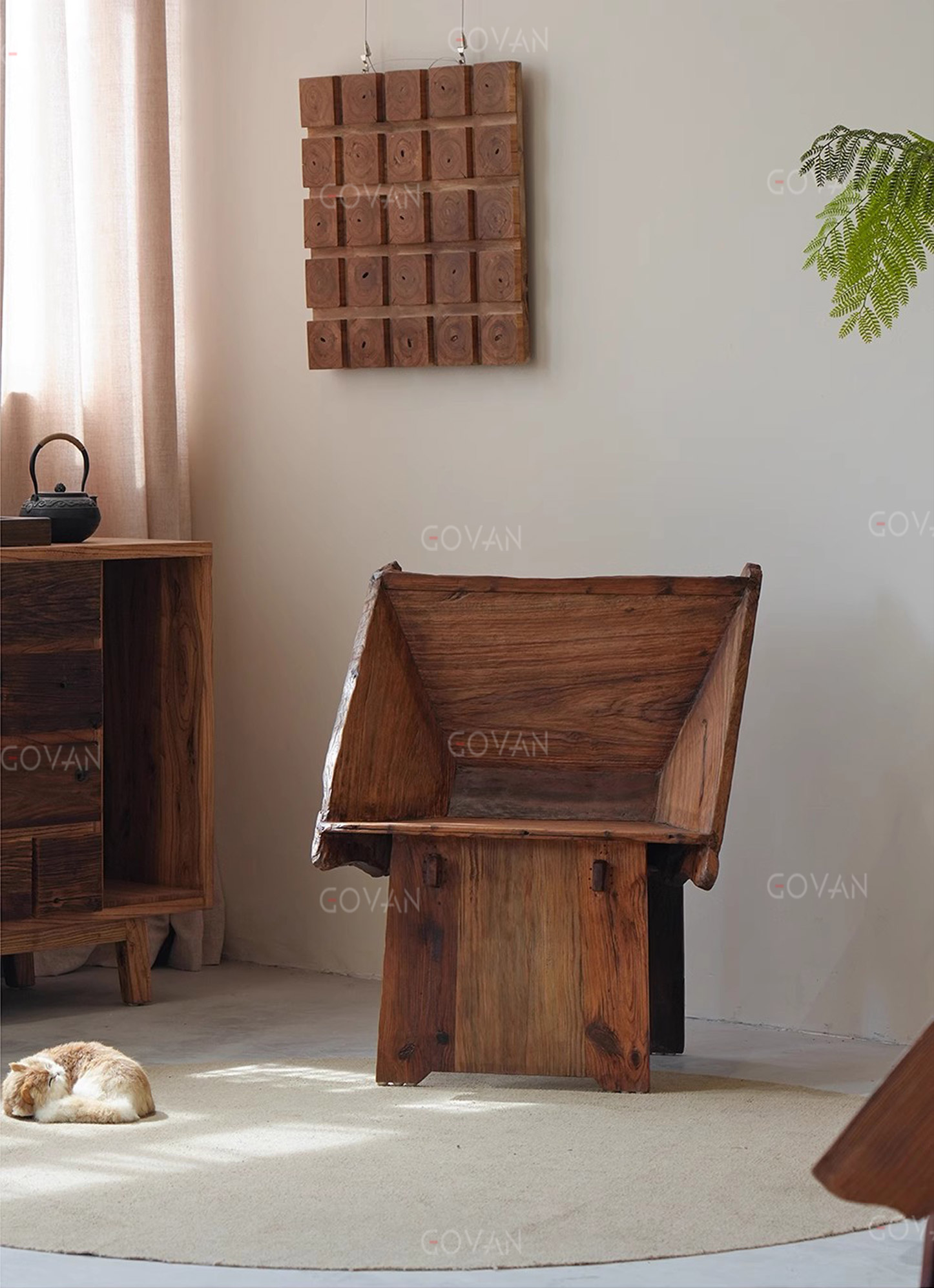 Wooden Furniture-Chair-Solid Wood Chair For Valley Wind Car
