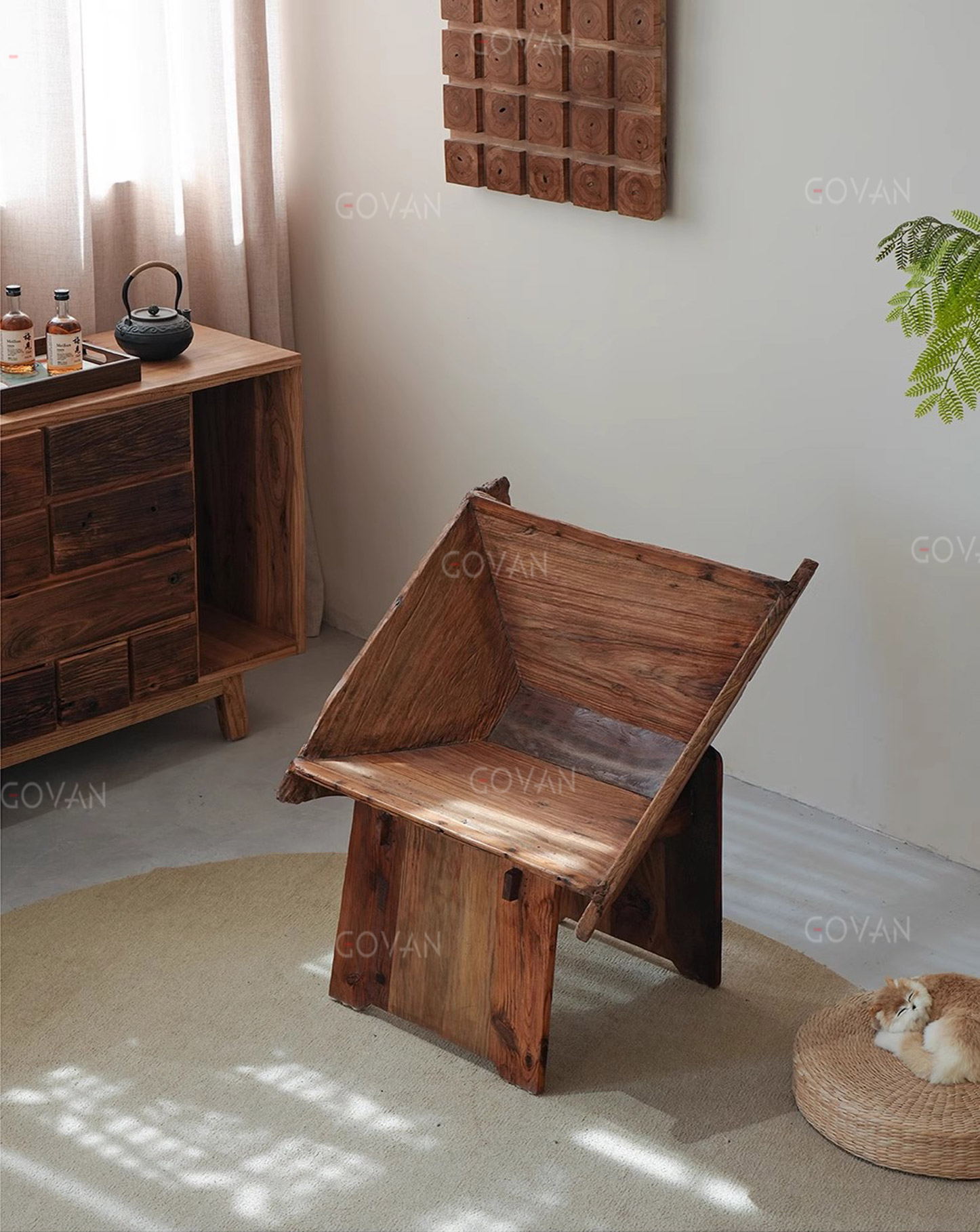 Wooden Furniture-Chair-Solid Wood Chair For Valley Wind Car