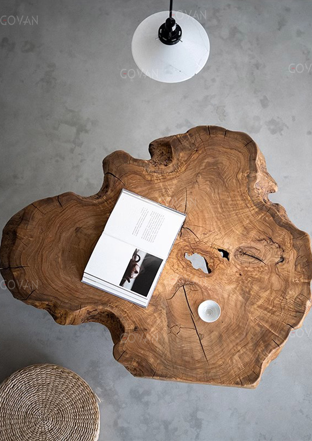 Wooden Furniture-Coffee Table-Low Table With Irregularnatural Sides